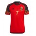 Herren Fußballbekleidung Belgien Kevin De Bruyne #7 Heimtrikot WM 2022 Kurzarm